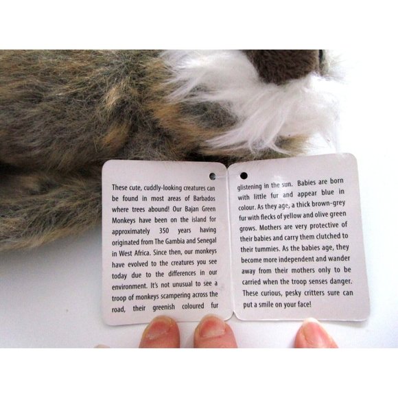 Fiesta Toys Bajan Green Monkey Hanging Long Leg Plush 16" - New with Tags 2018 - Picture 6 of 11